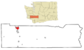Lewis County Washington Incorporated and Unincorporated areas Centralia Highlighted