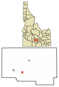 Location of Dietrich in Lincoln County, Idaho.