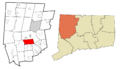 Litchfield County Connecticut Incorporated and Unincorporated areas Morris Highlighted 2010