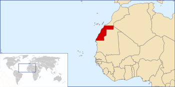 Location of Western Sahara