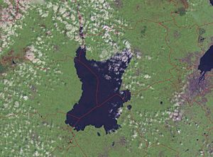 Lough Neagh with administrative boundaries