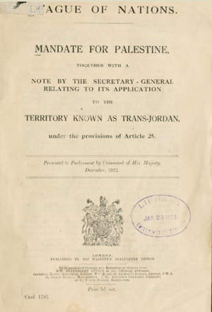 Mandate for Palestine (legal instrument)