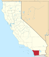 State map highlighting San Diego County