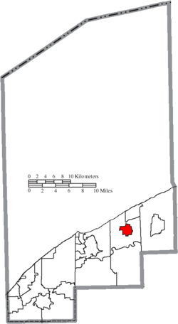 Location of Perry in Lake County