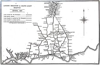 Map of London, Brighton and South Coast Railway 1920.jpg