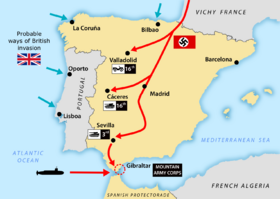 Map of Operation Felix