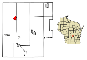Location of Westfield in Marquette County, Wisconsin.