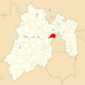 Location of Naucalpan in the State of Mexico