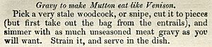 Mrs Rundell Gravy to make Mutton eat like Venison