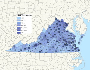NRHP Virginia Map