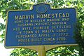 New York State historic marker - Marvin Homestead