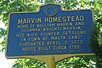 New York State historic marker - Marvin Homestead.jpg