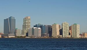 Newport, Jersey City waterfront, skyline