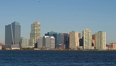 Newport, Jersey City waterfront, skyline