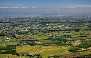 Nobi Plain and Nagoya from Mount Sanpo 2008-9-24