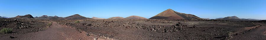 Panoramic view of the central part of Lanzarote