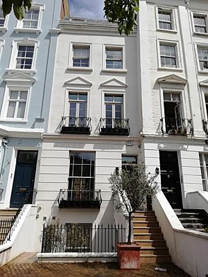 Pete Burns' former house in Notting Hill Gate, London