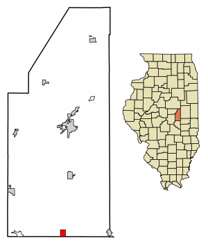 Location of Hammond in Piatt County, Illinois.