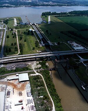 Port Allen Lock Louisiana aerial view