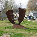 Public art sculpture in riverwest milwaukee