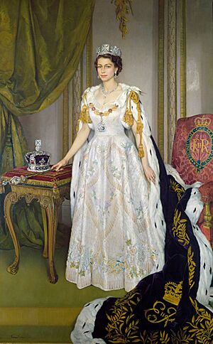 Queen Elizabeth II in Coronation Robes