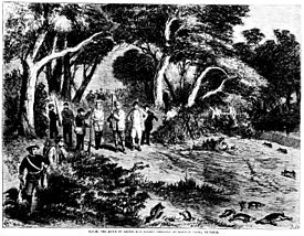 Rabbit shooting at Barwon Park, Victoria, 1860s