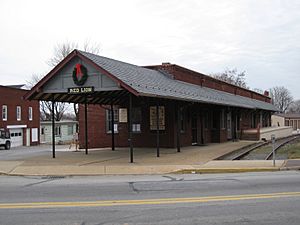 The former "Ma and Pa" railroad station in Red Lion