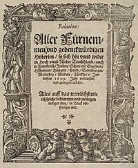 Relation Aller Fuernemmen und gedenckwuerdigen Historien (1609) (cropped)