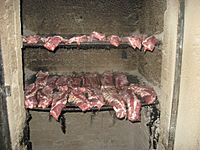 Ribs in a barbecue "pit"