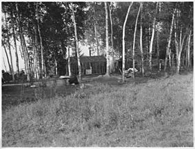 Rice shacks on Big Rice Lake, Aitken County, Minnesota - NARA - 285209.jpg