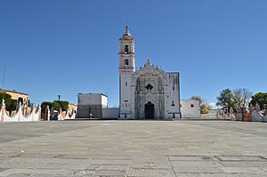 View of the San Nicolás de Bari church in the center of town