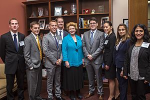 Senator Stabenow meets with students from the Ross school of business. (26660919510)