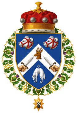 Shield of Arms of James Peter Hymers Mackay, Baron Mackay of Clashfern, KT, PC, FRSE.png
