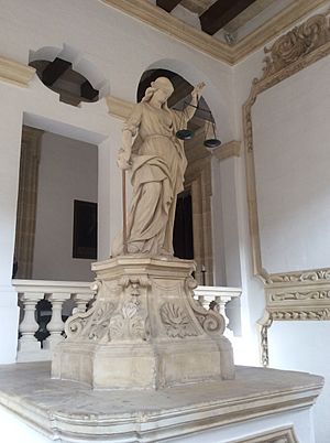 Statue of Lady Justice at Castellania