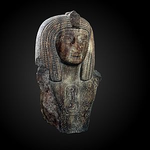 The Osorkon Bust, inscribed with the pharaoh's praenomen, discovered at Byblos; the statue itself is probably from the 19th Dynasty
