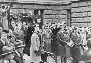 Students riot at the University of Vienna after Nazi attempt to prevent Jews from entering the university