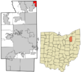 Summit County Ohio incorporated and unincorporated areas Reminderville highlighted