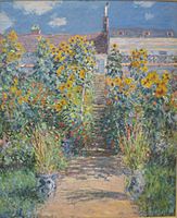 The Artist's garden at Vetheuil by Claude Monet