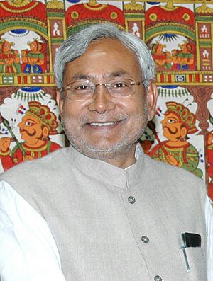 The Chief Minister of Bihar, Shri Nitish Kumar meeting with the Deputy Chairman, Planning Commission, Shri Montek Singh Ahluwalia to finalize Annual Plan 2007-08 of the State, in New Delhi on February 14, 2007 (Nitish Kumar) (cropped)