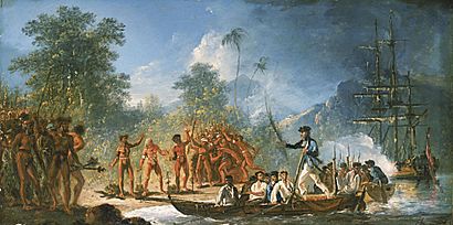 The Landing at Tana one of the New Hebrides, by William Hodges