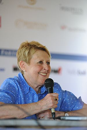 Fox speaking to audience in 2014