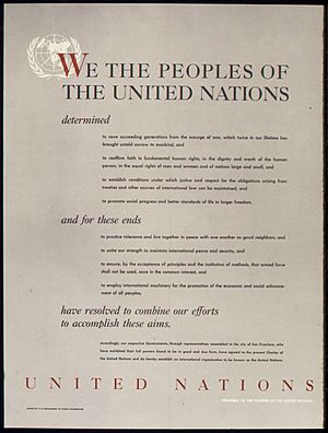 UNITED NATIONS - PREAMBLE TO THE CHARTER OF THE UNITED NATIONS - NARA - 515901