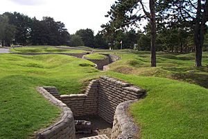 Vimy Memorial - German trenches, mortar emplacement