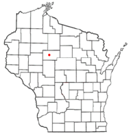Location of Grover, Taylor County, Wisconsin
