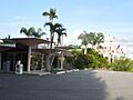 Warm Mineral Springs Motel office view with sign