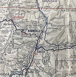 1941 map of Kernville area