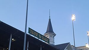 2024 Derby sign and Spire
