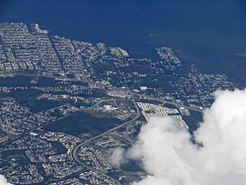 Aerial view of Hudson, Florida