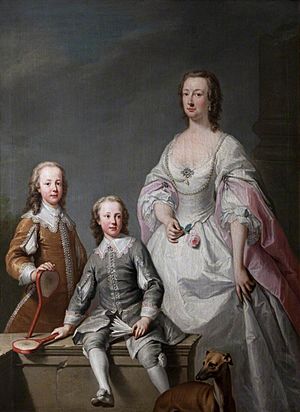 Andrea Soldi (c.1703-1771) - Mary Assheton (1695–1776), Lady Curzon, with Her Two Sons, Nathaniel Curzon (1726–1804), 1st Baron S - 108871 - National Trust