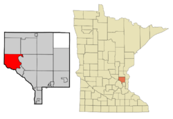 Location of the city of Ramseywithin Anoka County, Minnesota